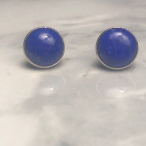 Silver lapis lazuli earrings‎ 950
